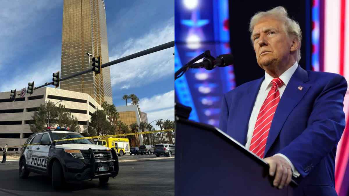 డొనాల్డ్ ట్రంప్ హోటల్ ముందు పేలుడు