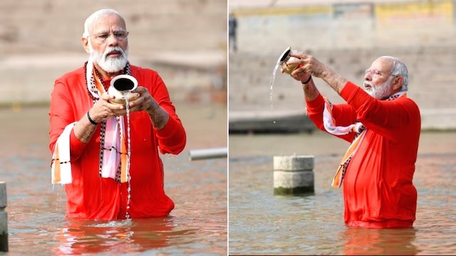 Maha Kumbh: మహాకుంభమేళాలో మోదీ పుణ్యస్నానం.. ప్రత్యేక పూజలు